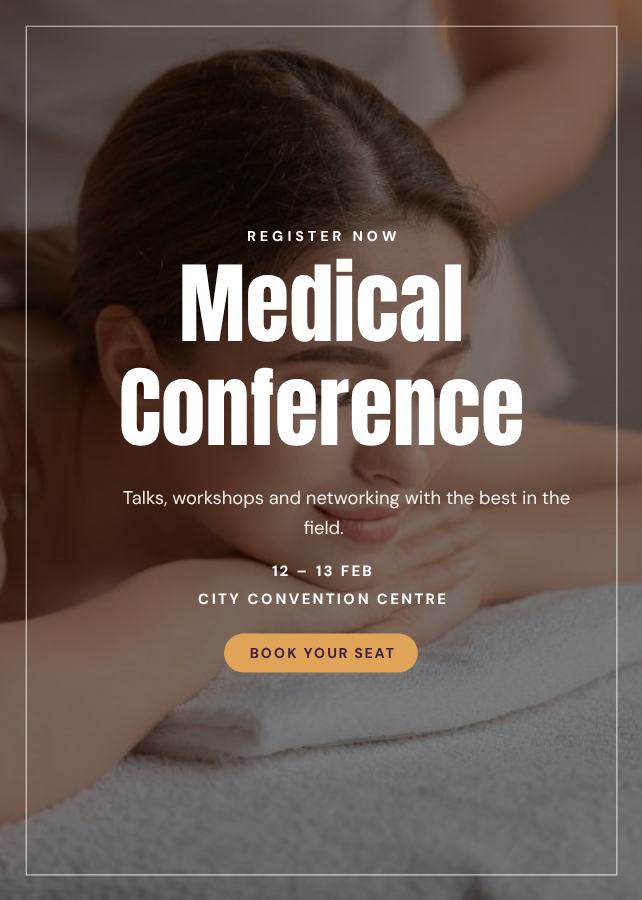 Plum Medical Conference Card — editable events template