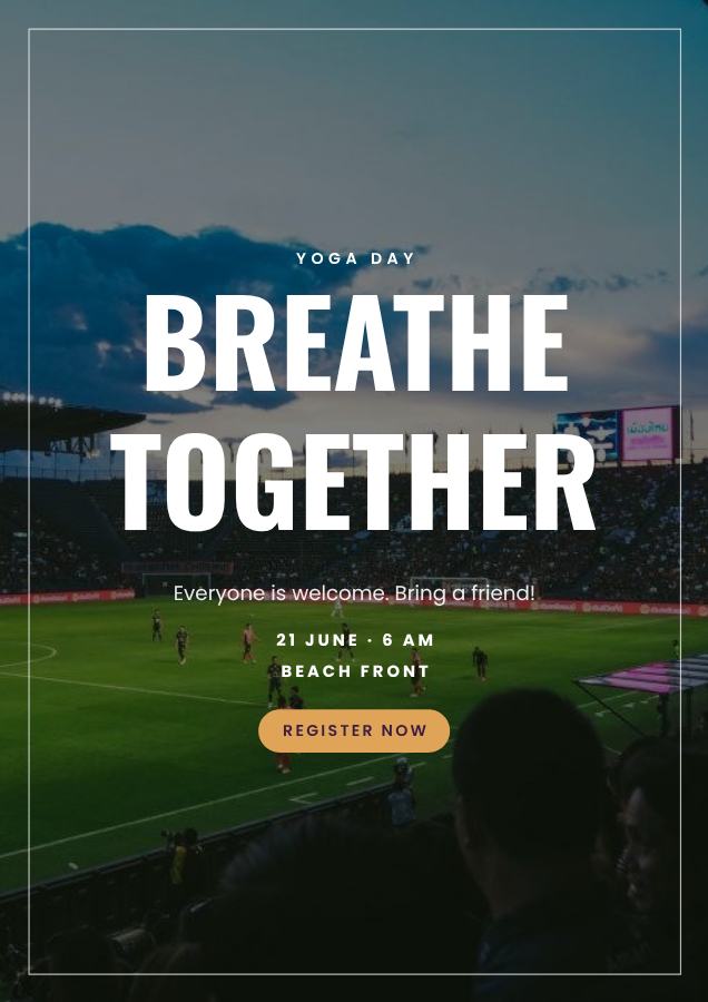 Plum Spotlight Breathe together Poster — editable marketing template