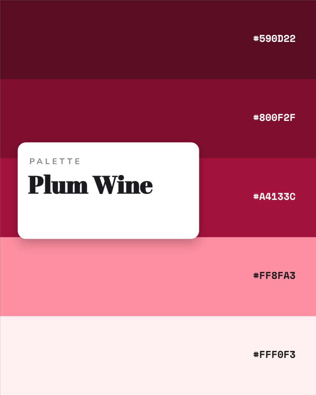 Plum Wine Colour Palette Post — editable social media template