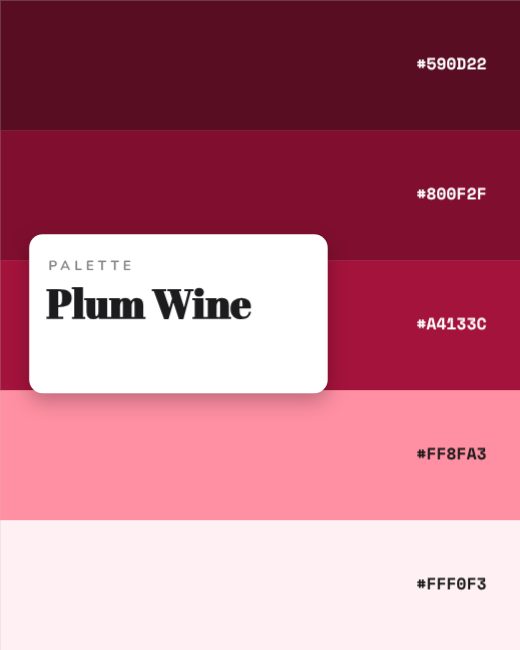 Plum Wine Colour Palette Post template