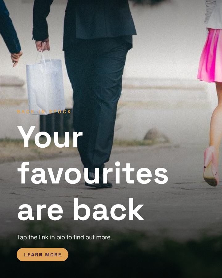 Plum Your favourites are back Announcement Post — editable social media template