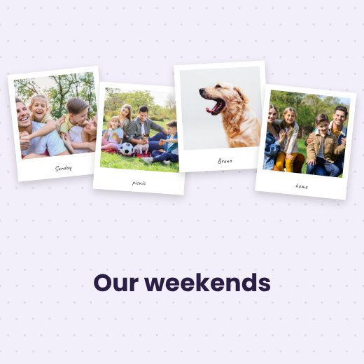 Polaroid Family Album Page template