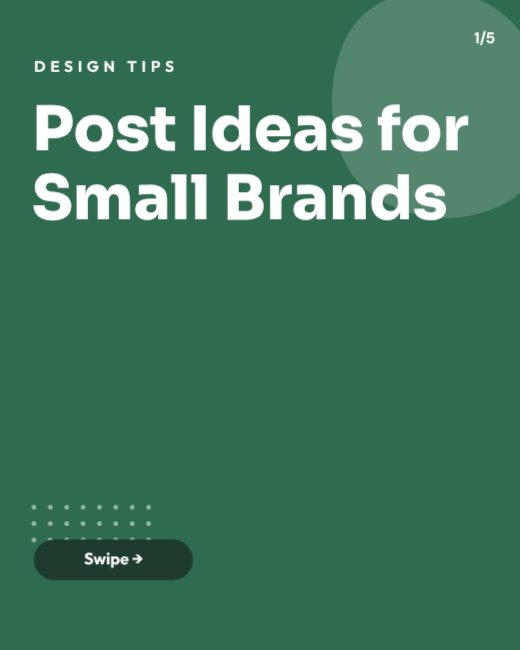 Post Ideas for Small Brands Carousel template