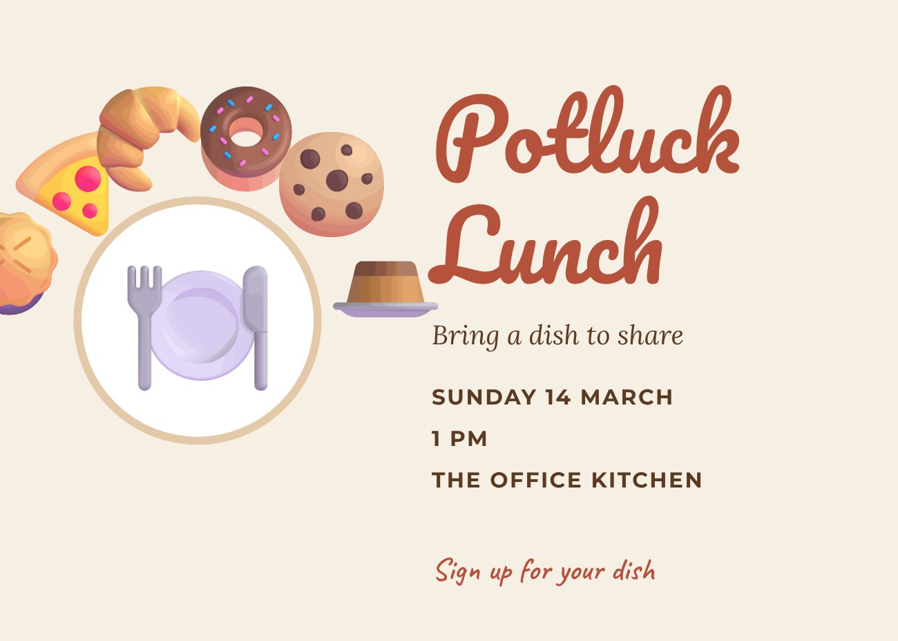 Potluck Invitation — editable events template