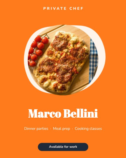 Private Chef Personal Brand Post template