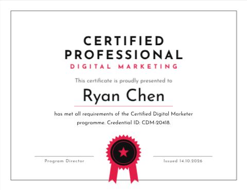 Professional Certification template