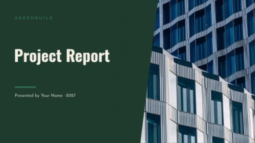 Project Report Presentation template