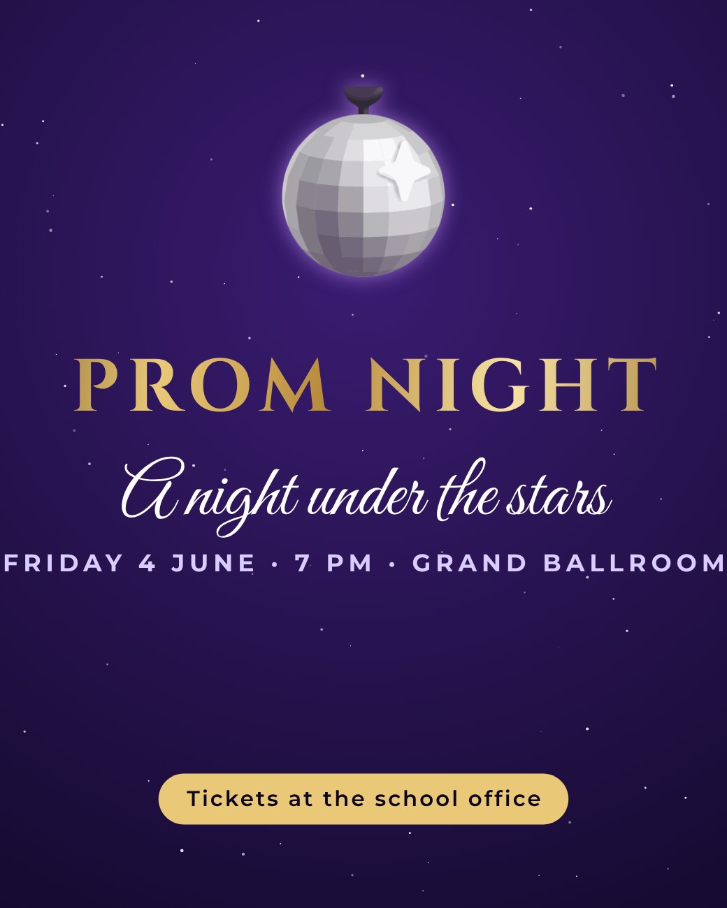 Prom Night Poster — Free Template | Magical Touch Design