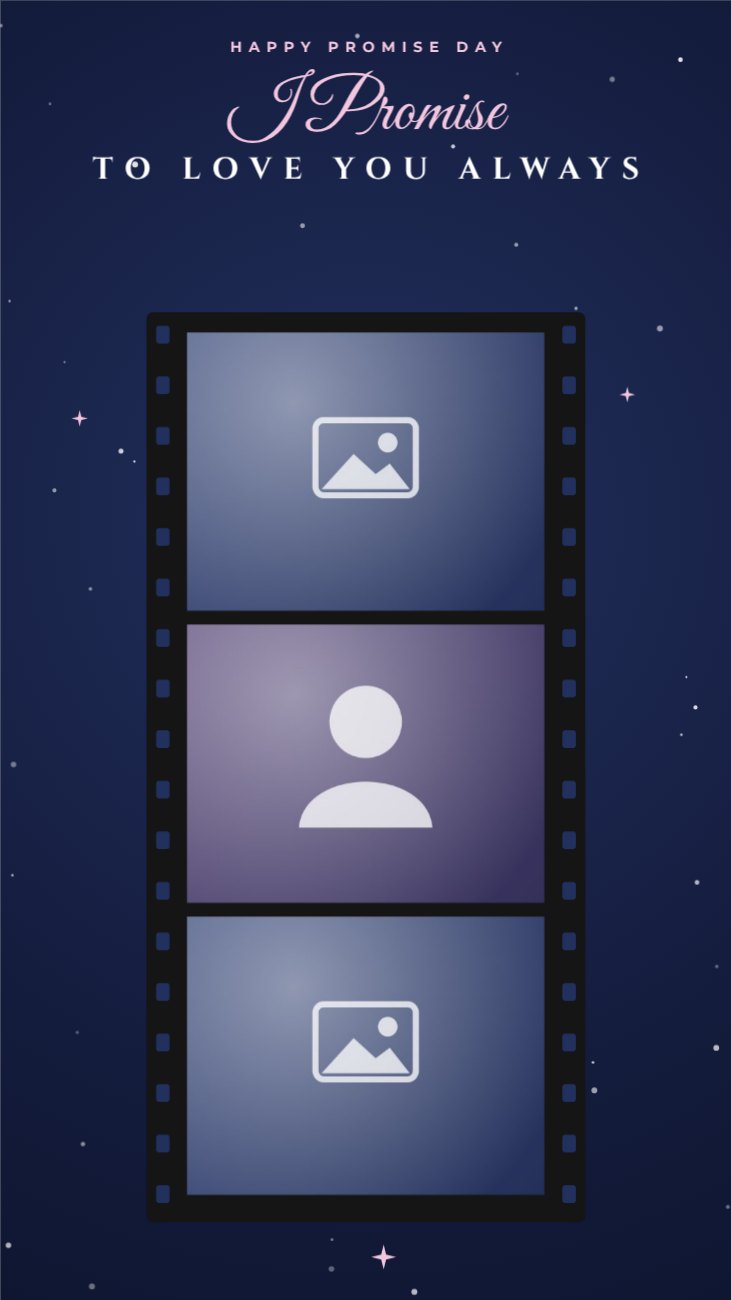 Promise Night Film Strip Story — editable love & family template