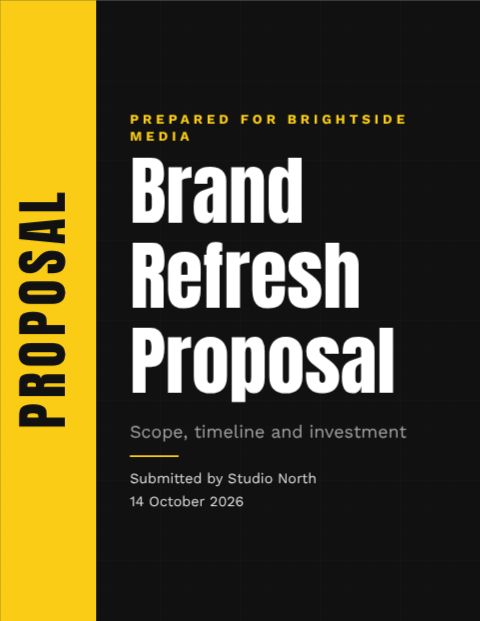 Proposal Cover Bold template