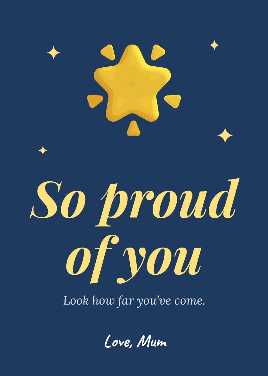 Proud of You Card — editable cards template