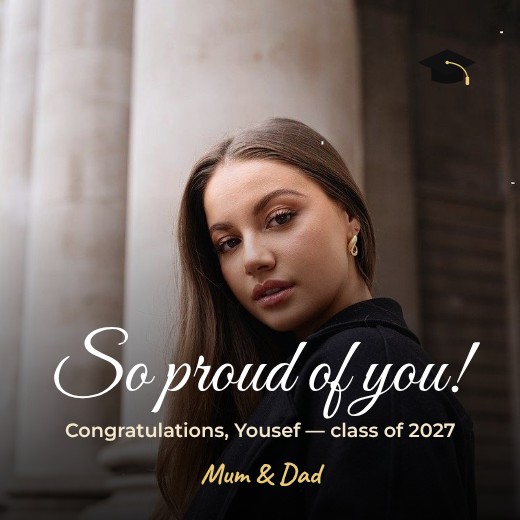 Proud Parents Graduation Post — free graduation design template