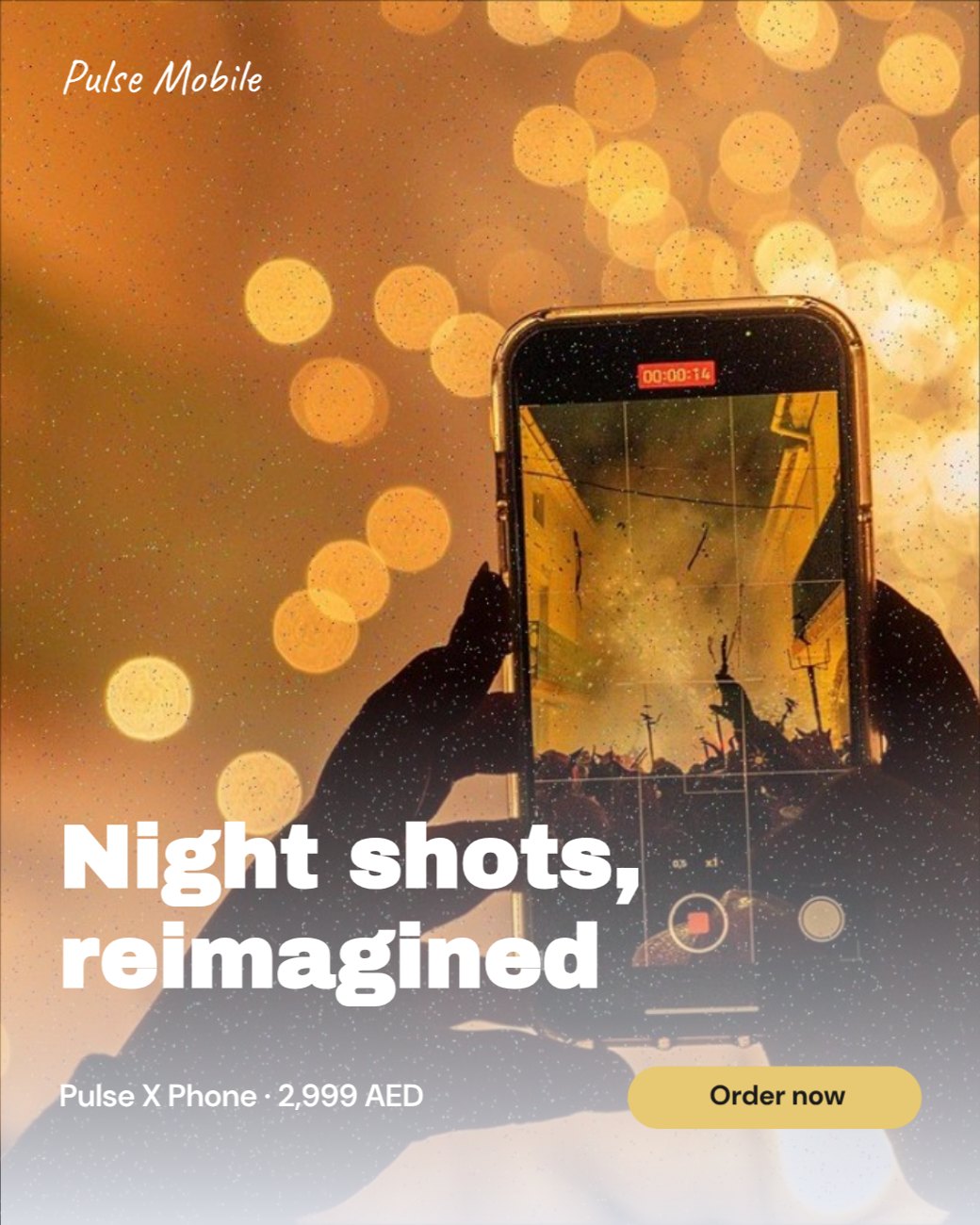 Pulse X Phone Product Ad — editable marketing template
