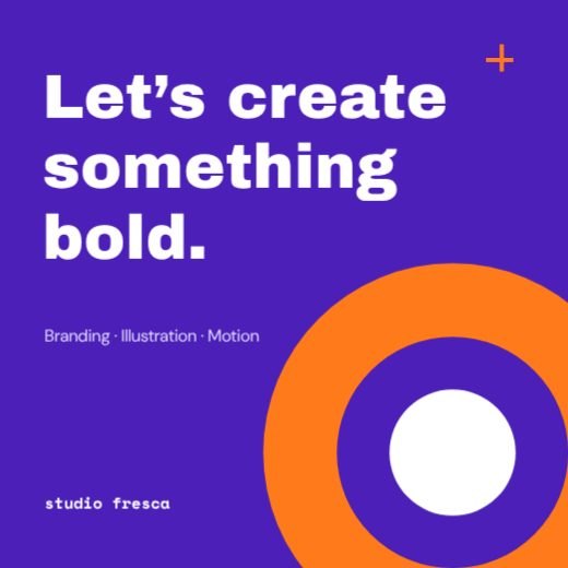 Purple Orange Bold Studio Post template