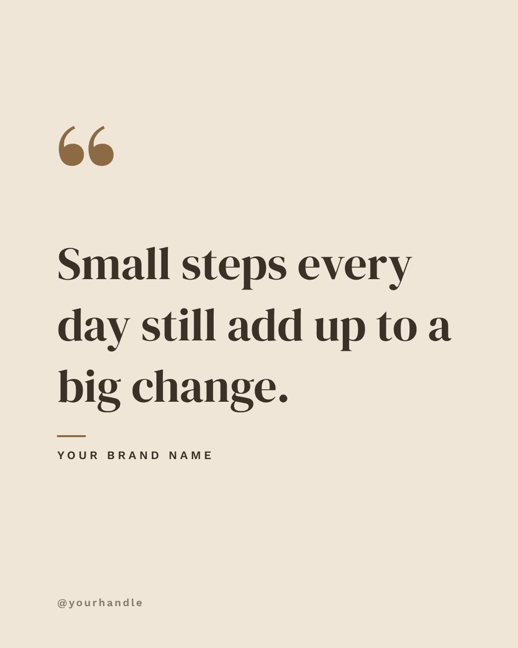 Quiet Confidence Quote Post — editable social media template