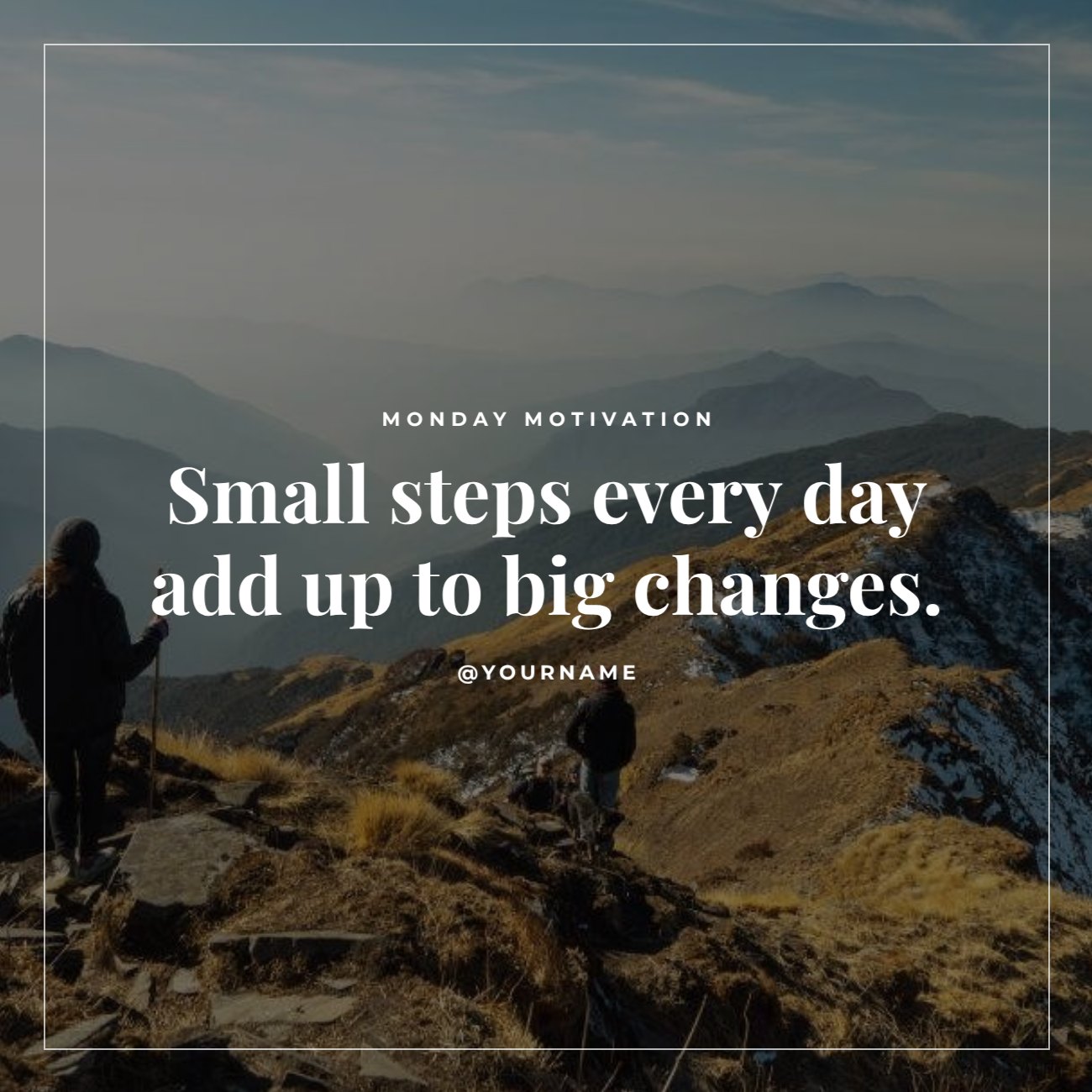 Quote Post Mountains — editable social media template