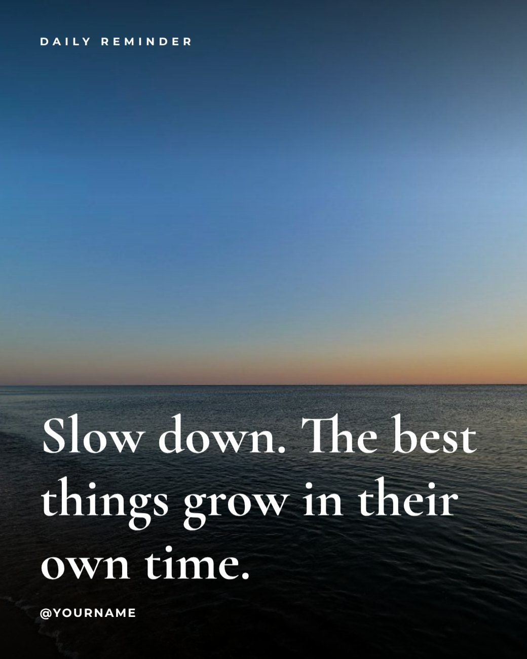Quote Post Ocean — editable social media template