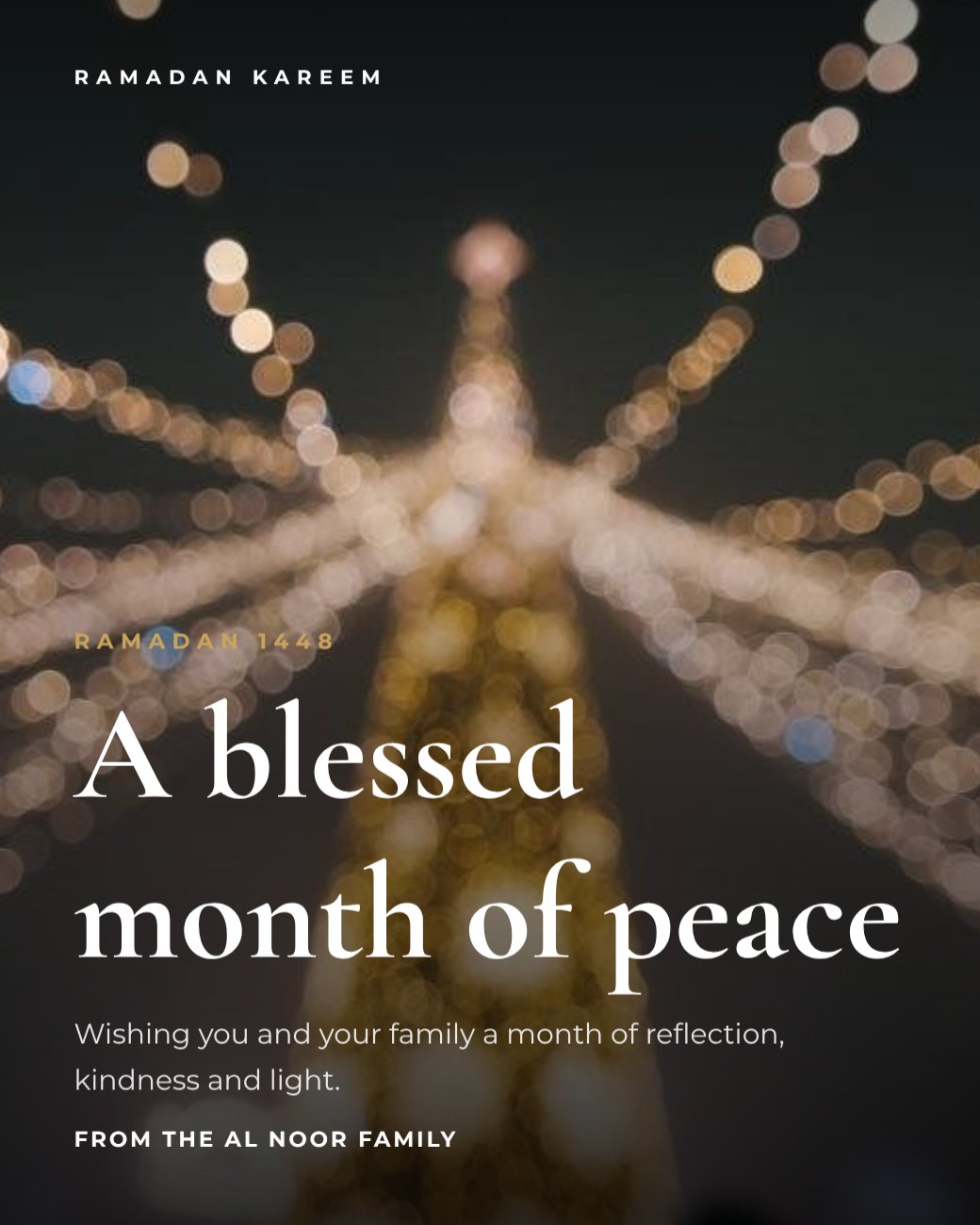 Ramadan Kareem Glowing Lantern Post — editable festivals template