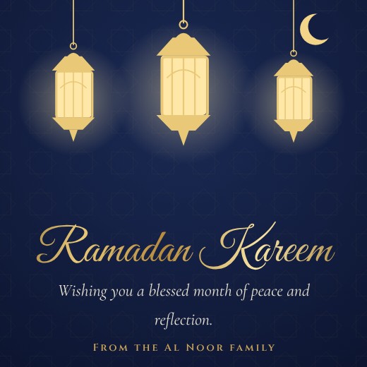 Ramadan Kareem Lantern Post — free Eid & Ramadan design template