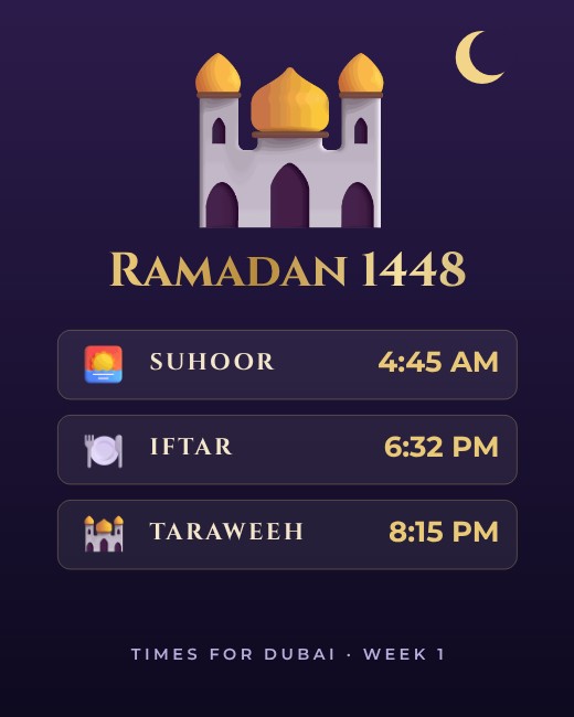 Ramadan Timetable Poster — free Eid & Ramadan design template