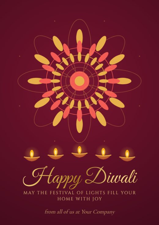 Rangoli Happy Diwali Poster — free Diwali design template
