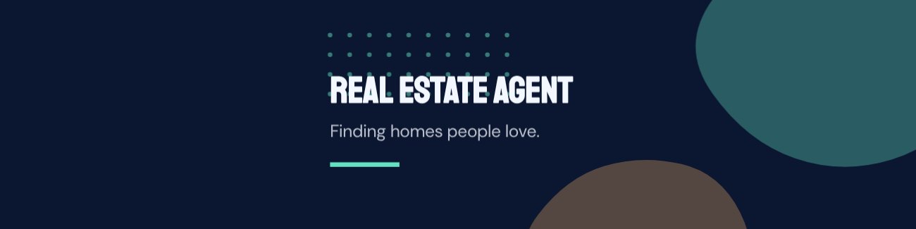 Real Estate Agent LinkedIn Banner — editable social media template