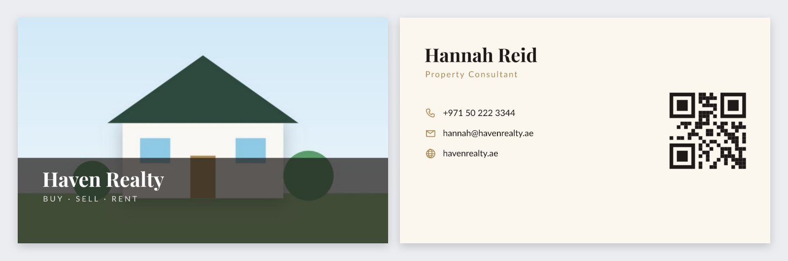 Real Estate Agent Photo Card — editable business template