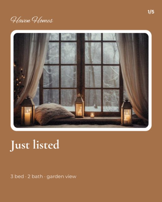 Real Estate Listing Instagram Carousel template