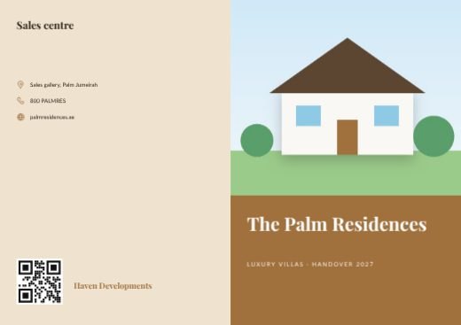 Real Estate Project Bifold Brochure template