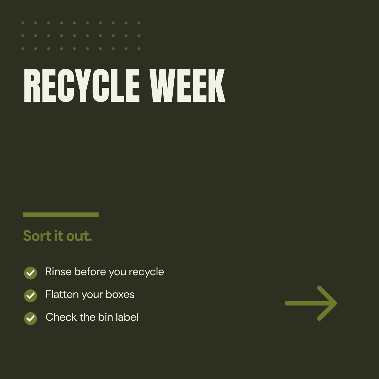 Recycle Week Awareness Post — editable social media template