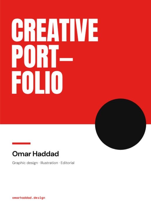 Red Creative Portfolio Cover Document template