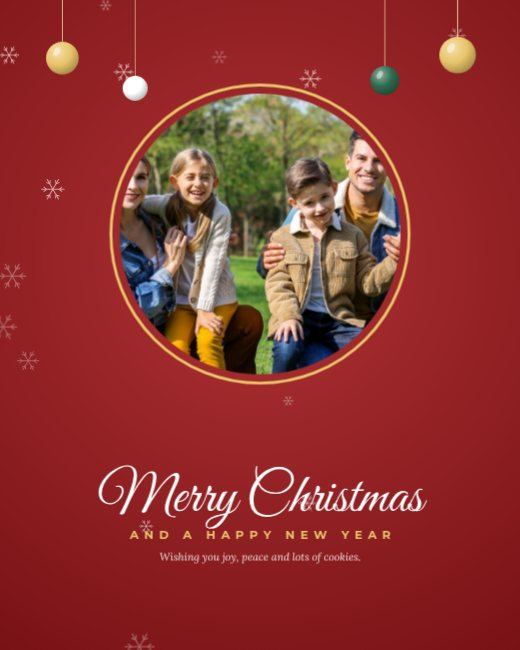 Red Photo Merry Christmas Post
