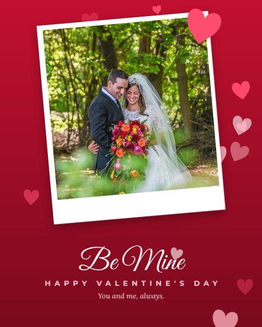 Red Polaroid Valentine Post