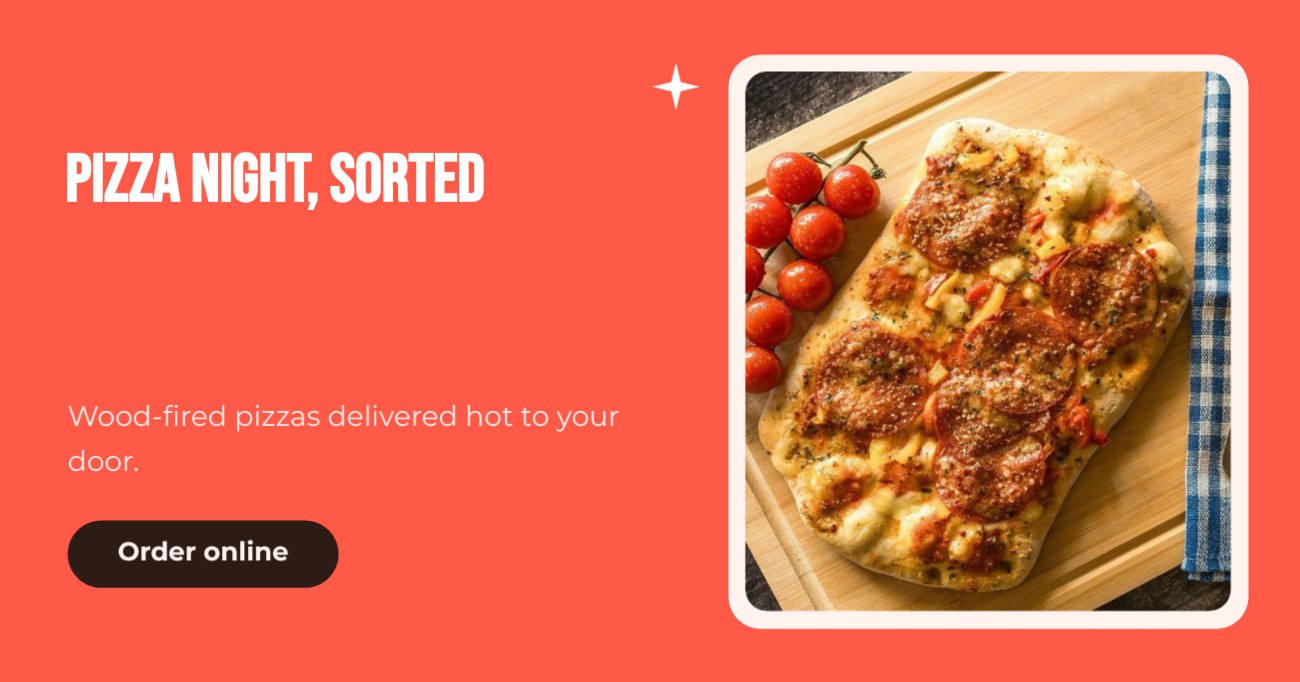Restaurant Facebook Banner — editable social media template