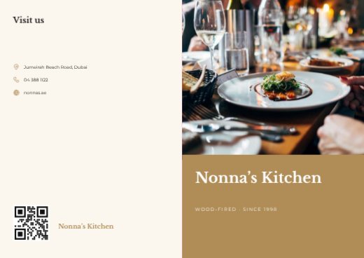 Restaurant Menu Bifold Brochure — free menu template