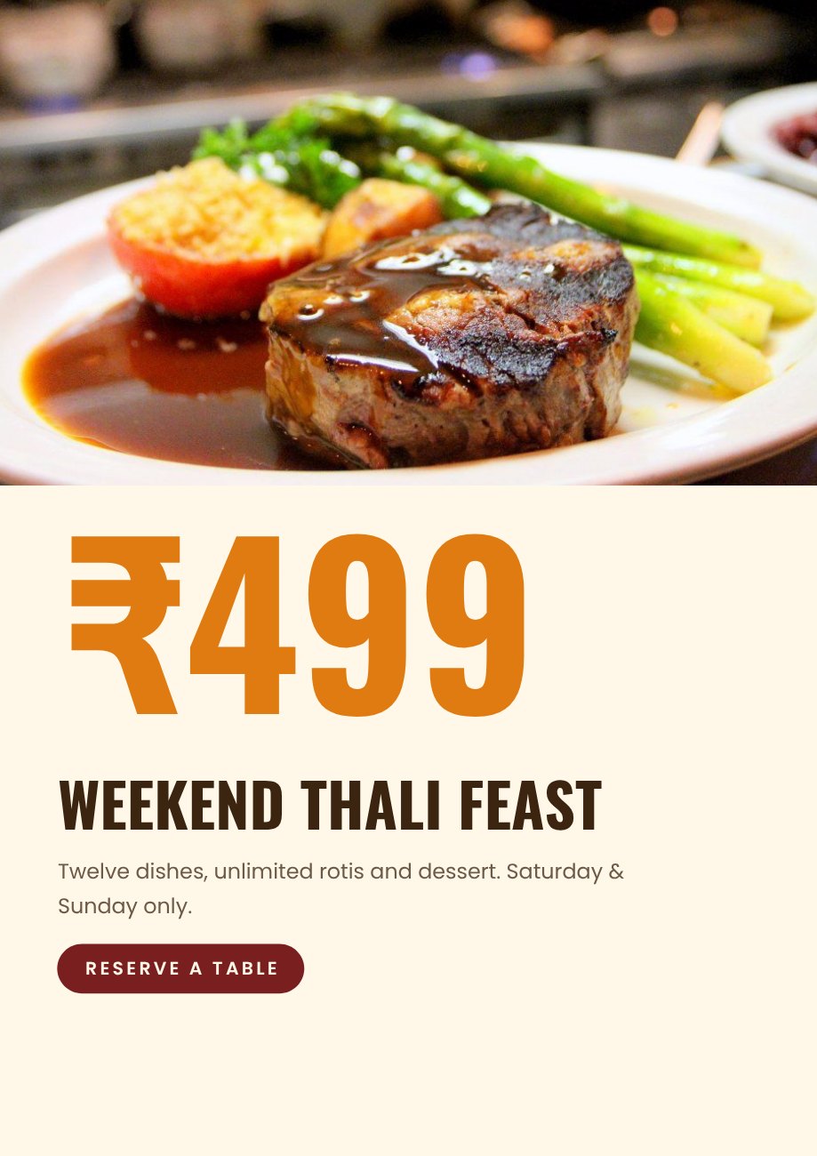 Restaurant Special Poster — editable marketing template