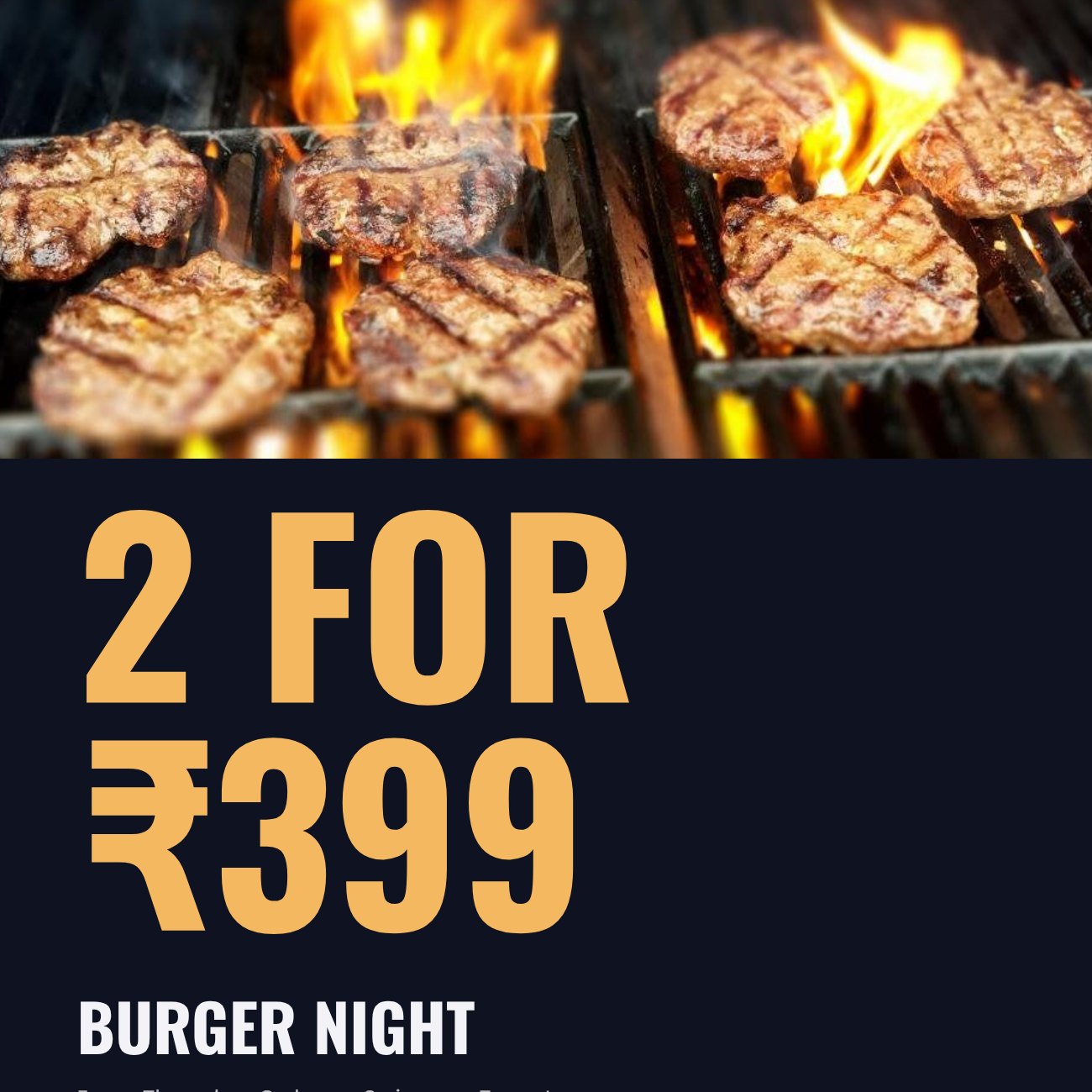 Restaurant Square Ad — editable marketing template