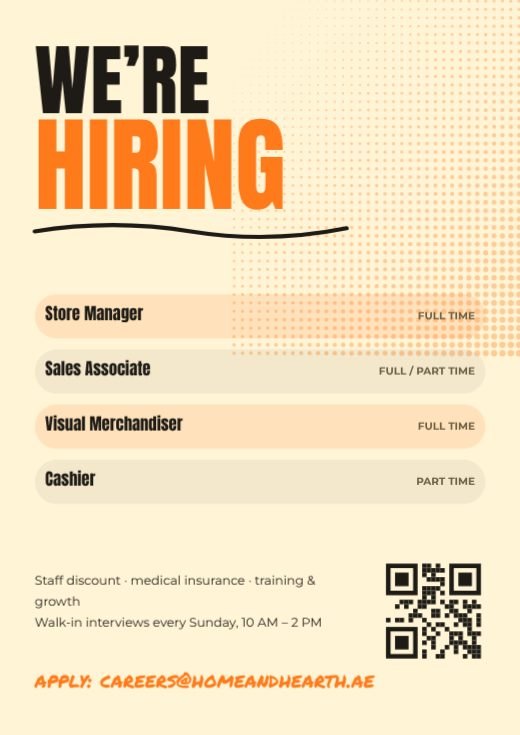 Retail Hiring Flyer template