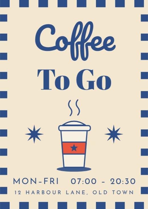 Retro Coffee To Go Flyer