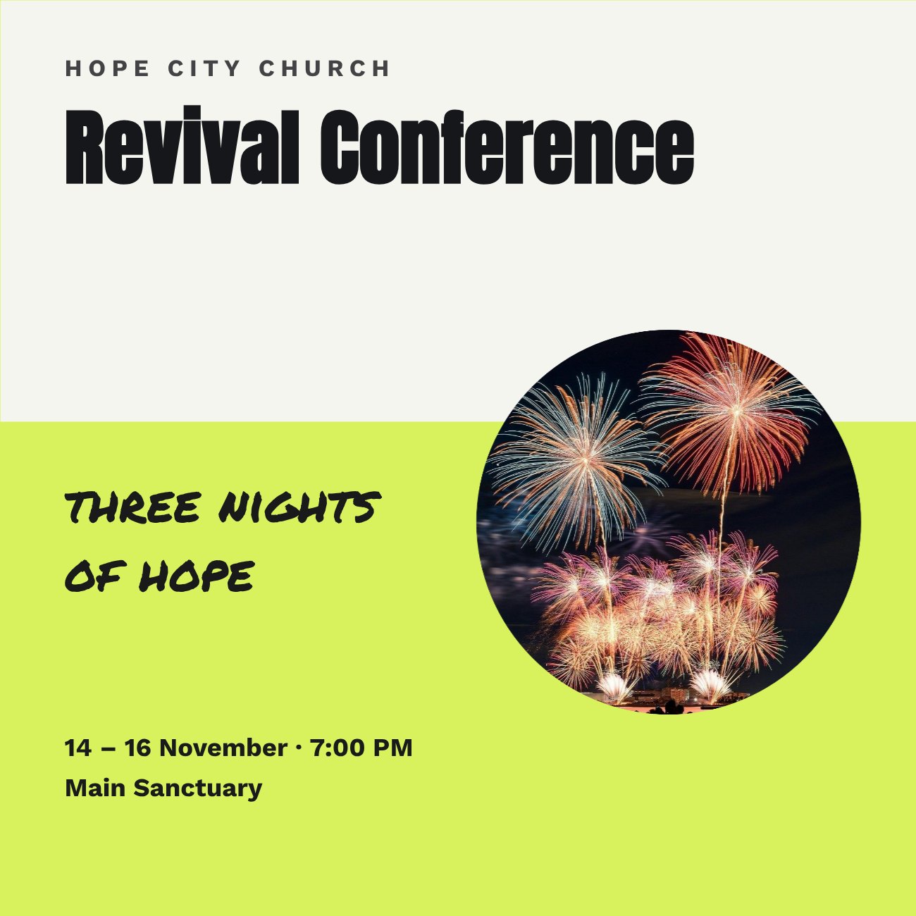 Revival Conference Church Post — editable events template