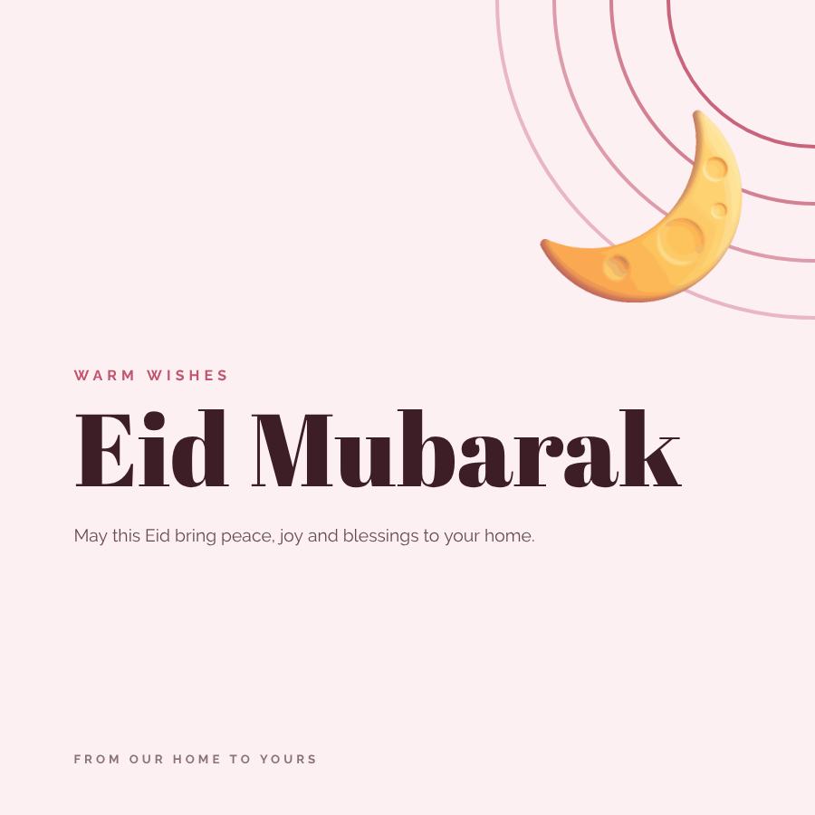 Rose Eid Greeting Post — editable festivals template