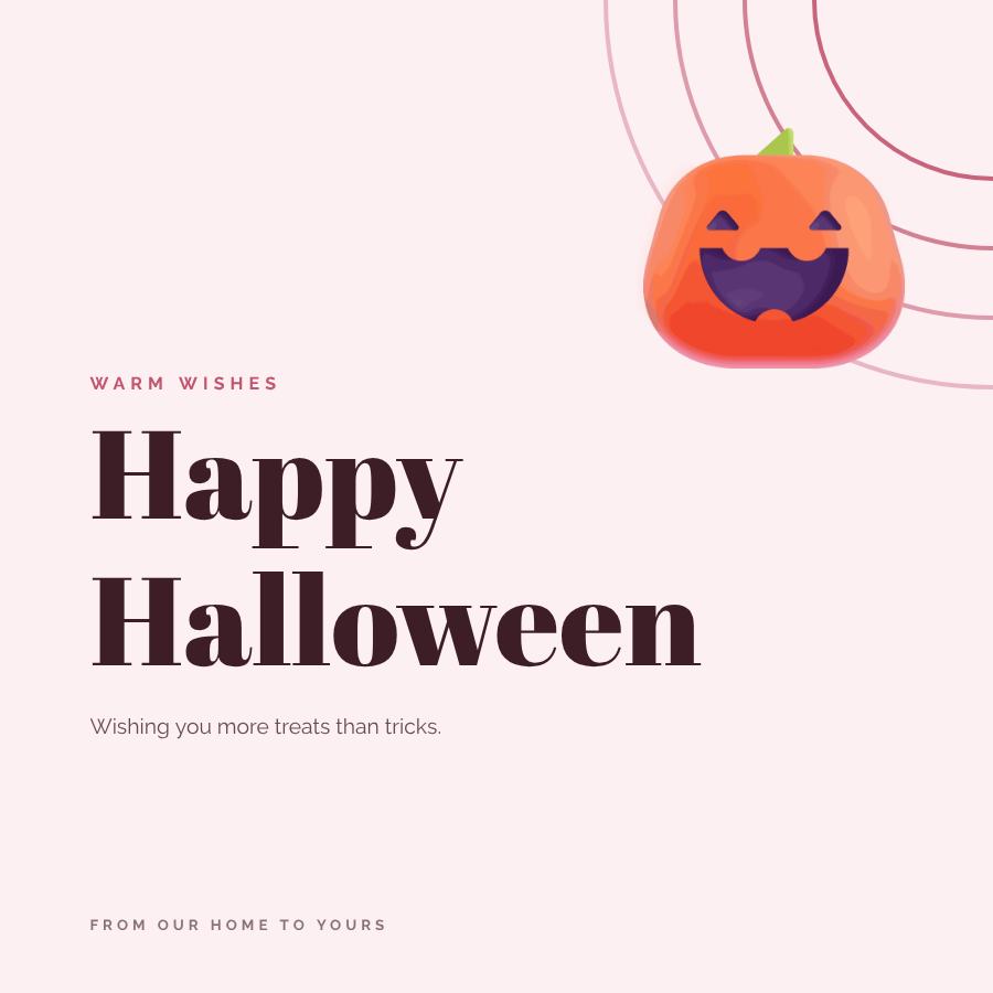 Rose Halloween Greeting Post — editable festivals template