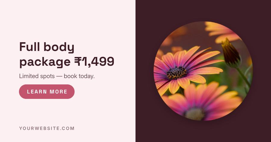 Rose Health Check-up Facebook Post — editable social media template