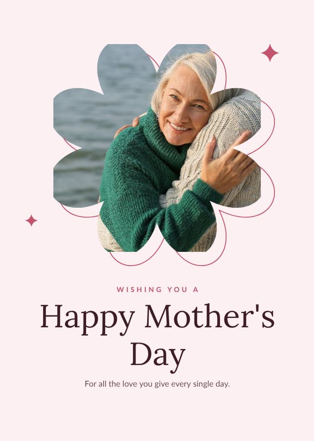 Rose Mother's Day Greeting Card — editable festivals template