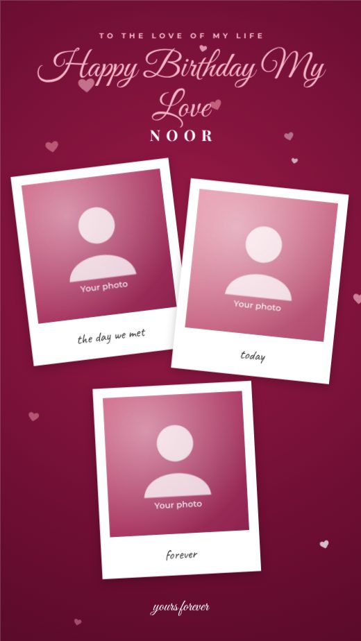 Rose Romance Polaroid Memories Story template
