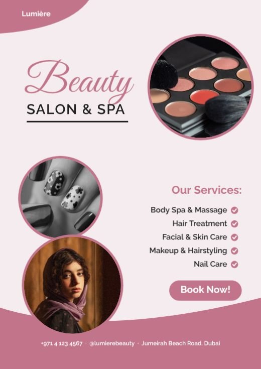 Rose Salon And Spa Flyer