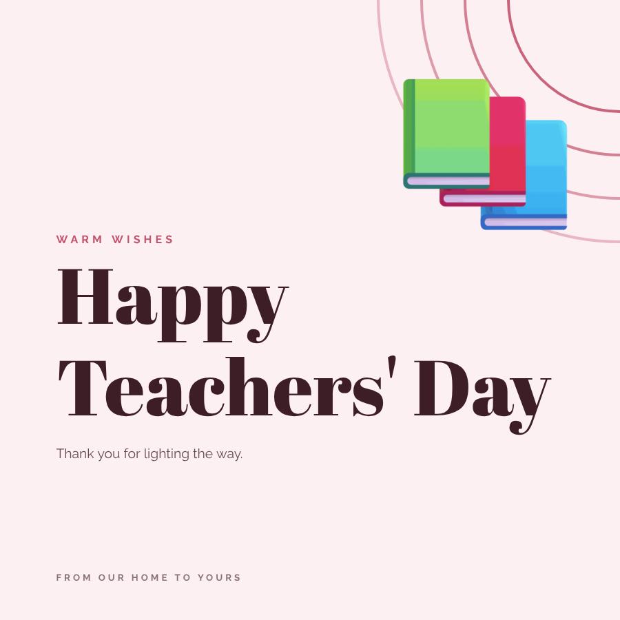 Rose Teachers' Day Greeting Post — editable festivals template