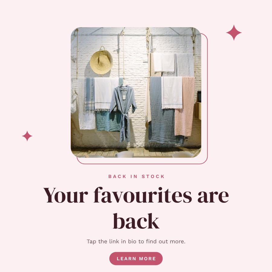 Rose Your favourites are back Announcement Post — editable social media template