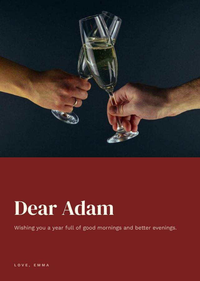 Saffron Adam Birthday Wishes Card — editable birthday template