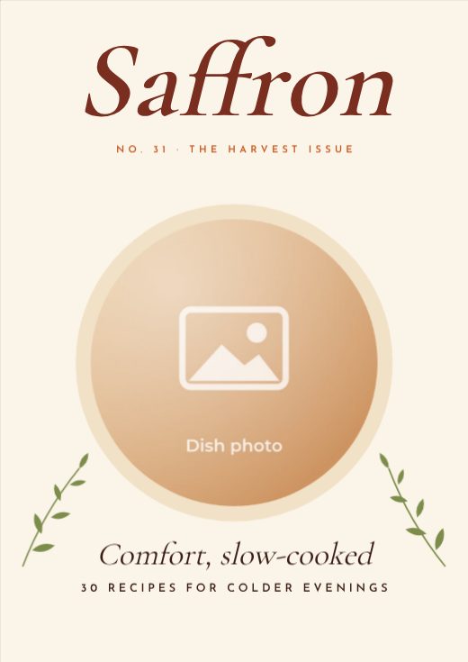 Saffron Food Magazine template